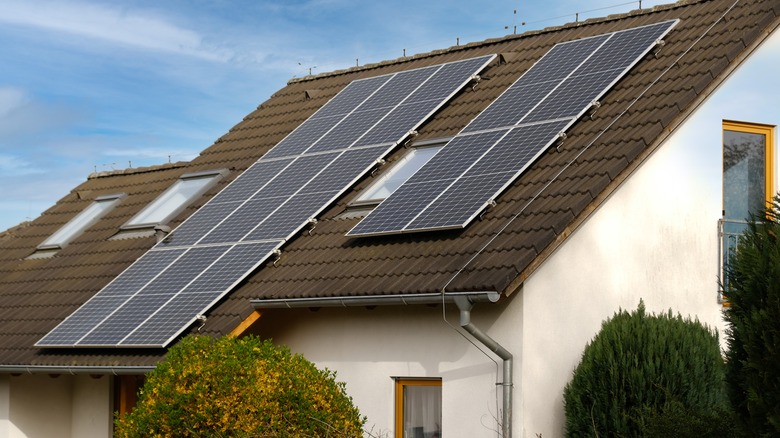 A home with solar panels installed on the roof