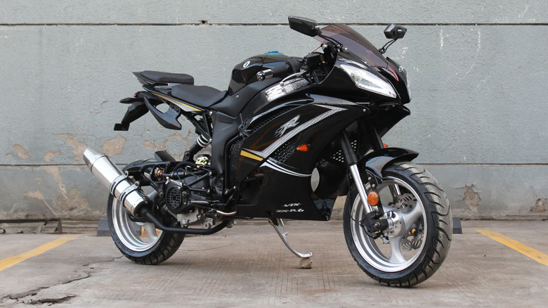 black Venom X18 50cc motorcycle