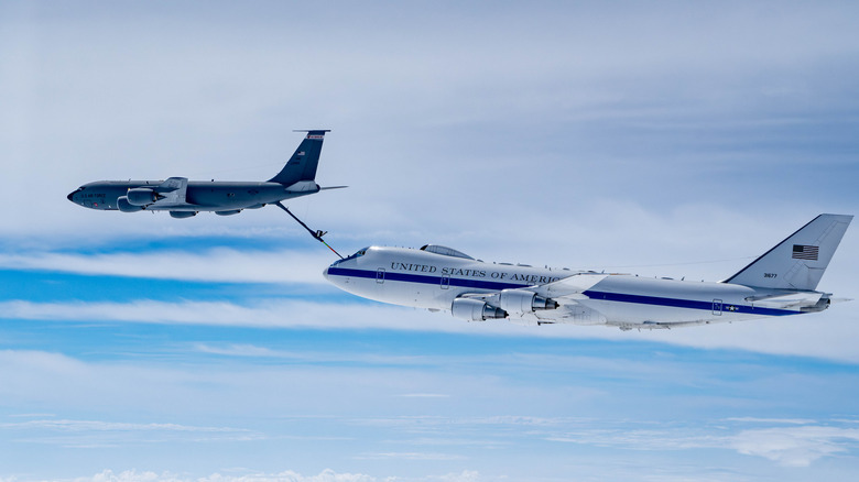 126th Air Refueling squadron KC-135R refuels E-4B