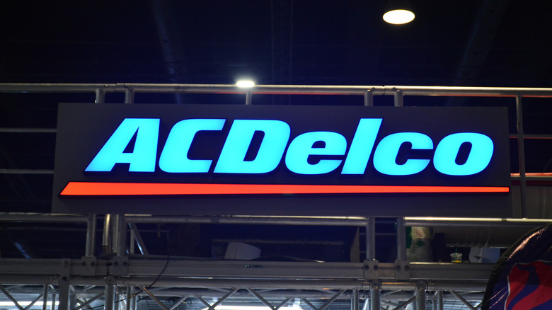 AC Delco displayed at an auto show booth