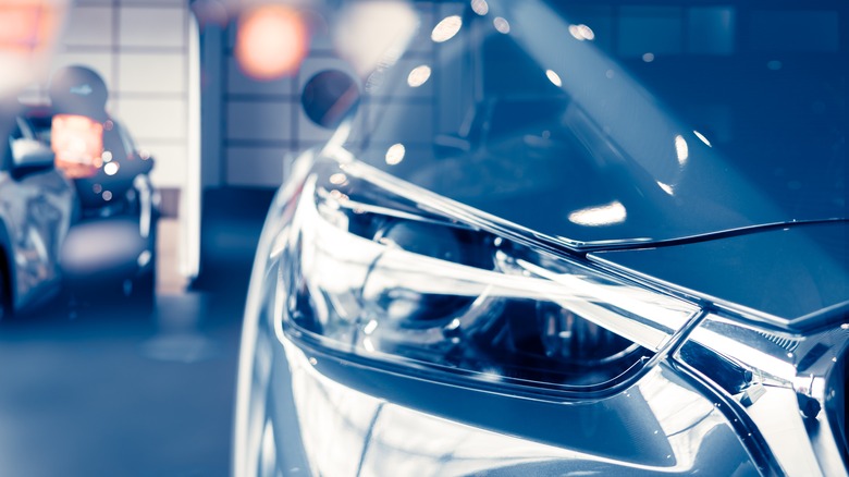 Car in showroom