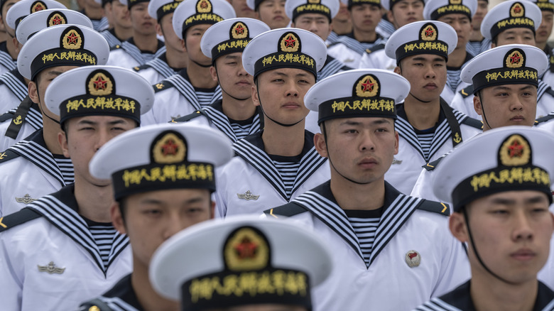 Chinese navy members