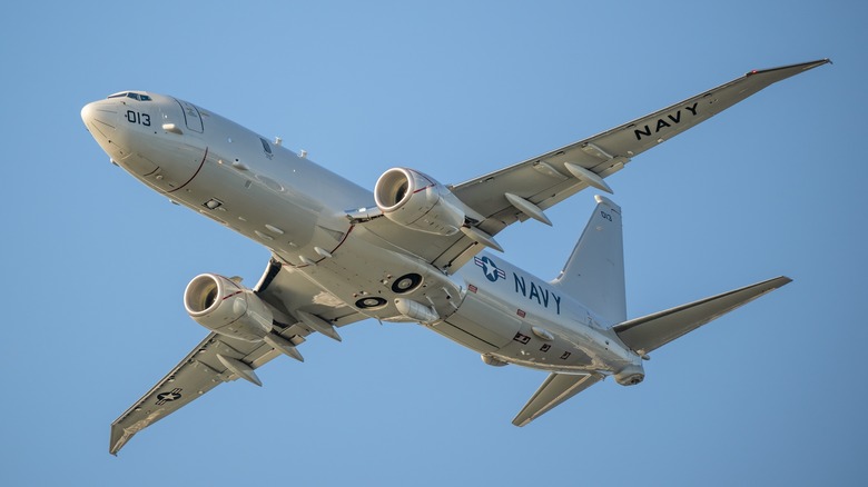 P-8 Poseidon underside in flight