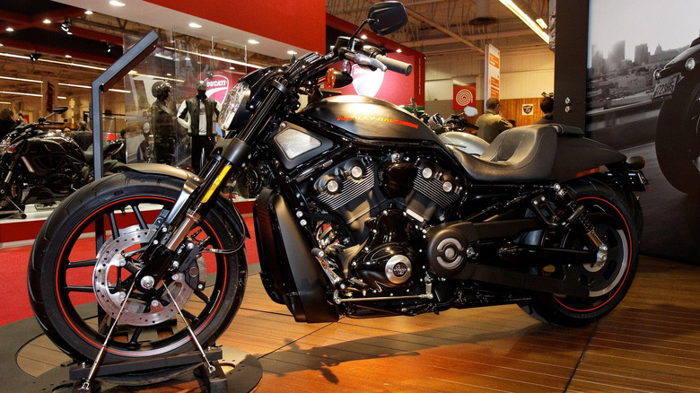Side profile view of the Harley-Davidson Night Rod