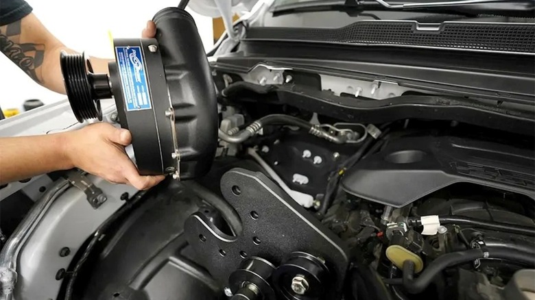 Installing a supercharger from ProCharger.