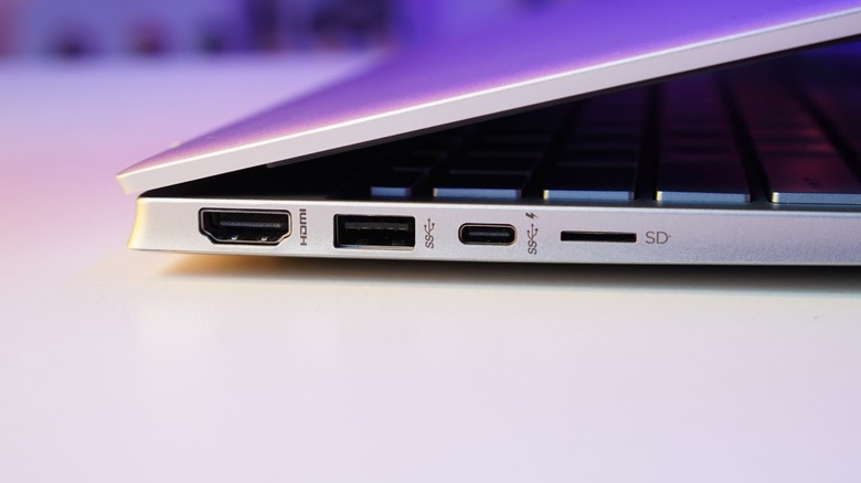 Ports on a laptop