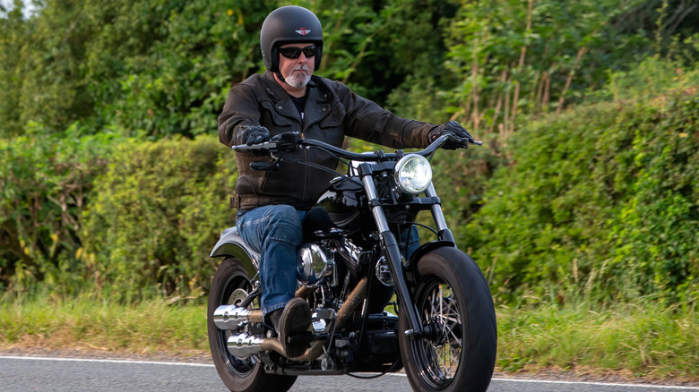 man on harley-davidson