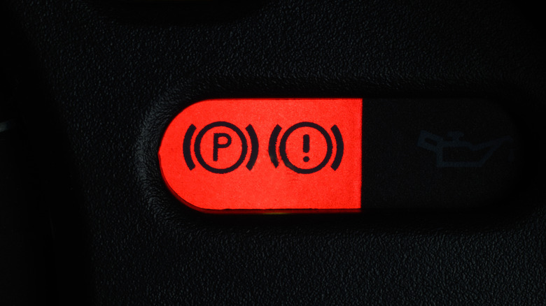 Parking-Emergency brake light illuminated in dash