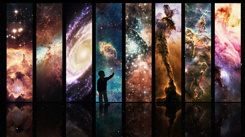 child observing the universe