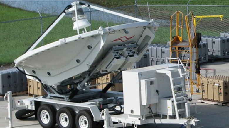 An L3Harris Counter Communications System Meadowlands in a motor pool.