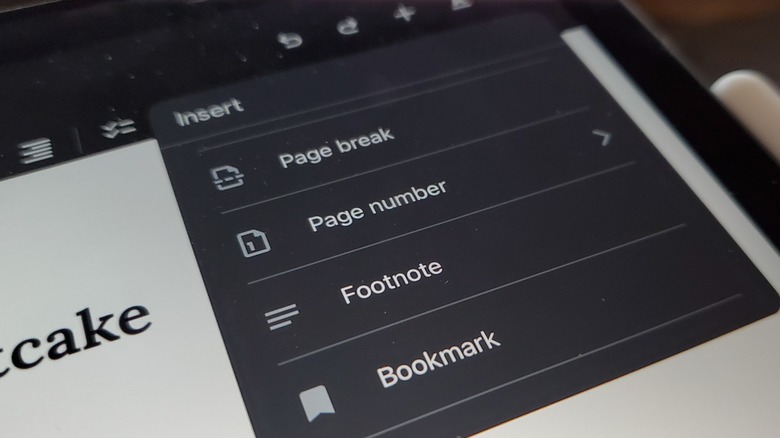 page number sample on Word