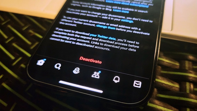 Deactivate Twitter account