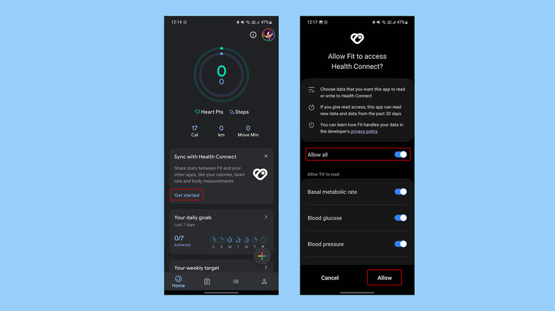 Google Health Connect Google Fit
