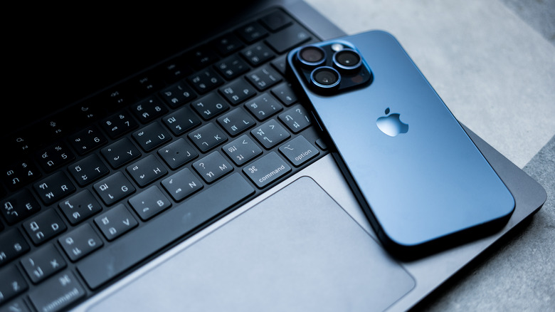 iphone on a macbook