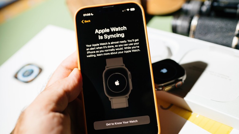 Apple Watch syncing menu iPhone