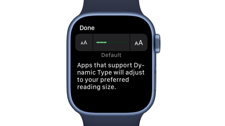 Apple Watch font size