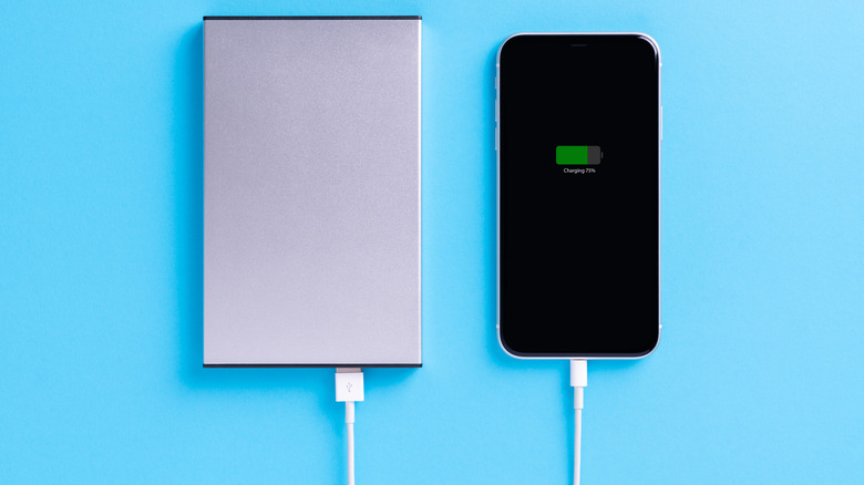 Power bank and iPhone
