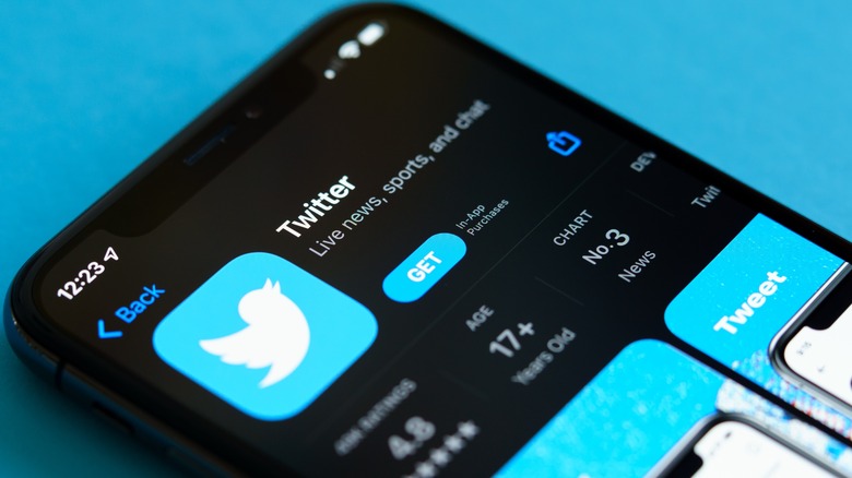 Twitter app on iPhone