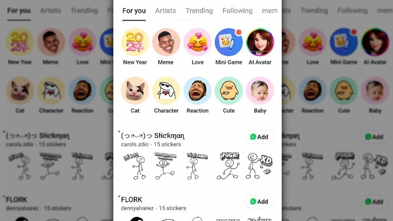 Sticker.ly app in Android
