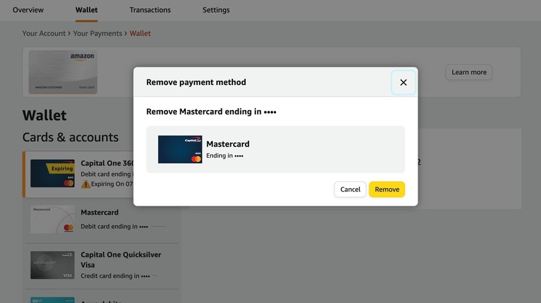 Amazon wallet desktop website
