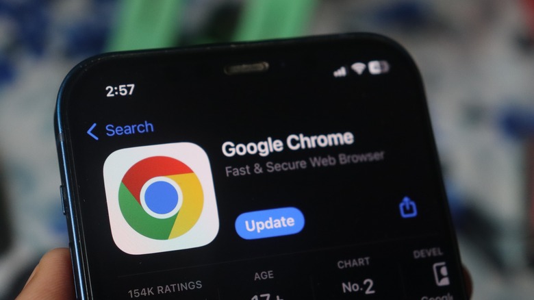 Google Chrome icon on the iOS App Store