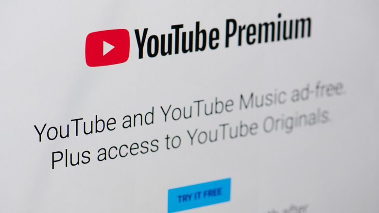 YouTube Premium on a laptop
