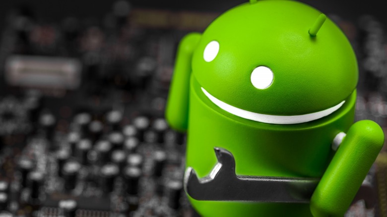 Android bug droid with wrench
