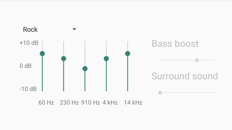 Equalizer settings Android