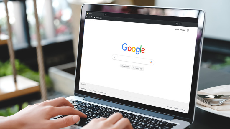 MacBook on Google homepage