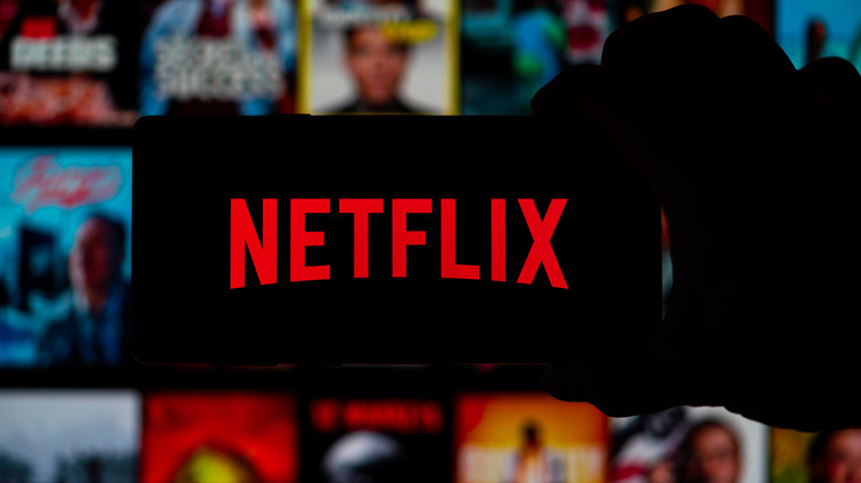 netflix logo on phone