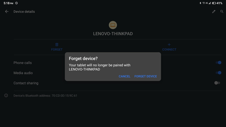 android bluetooth forget device
