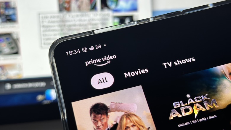 Prime Video on phone. 