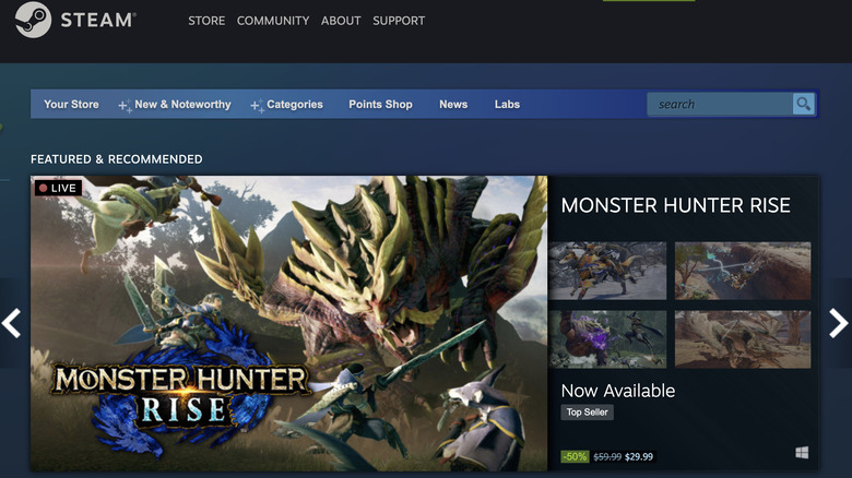 Steam storefront