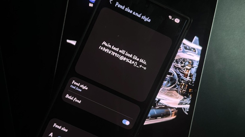 changing the font on a Samsung phone
