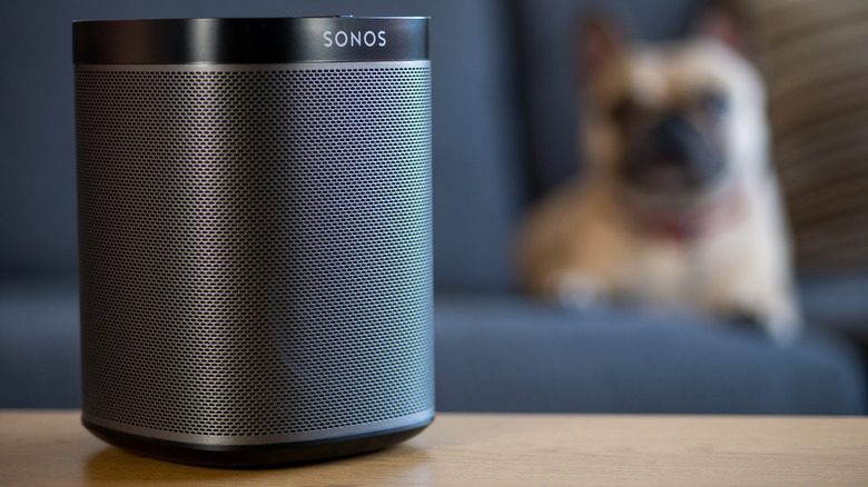 black sonos one speaker