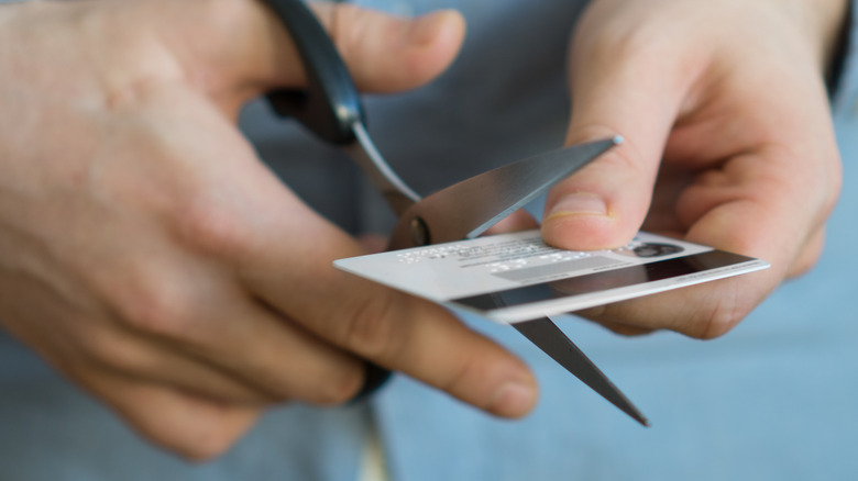 Cutting up credit card