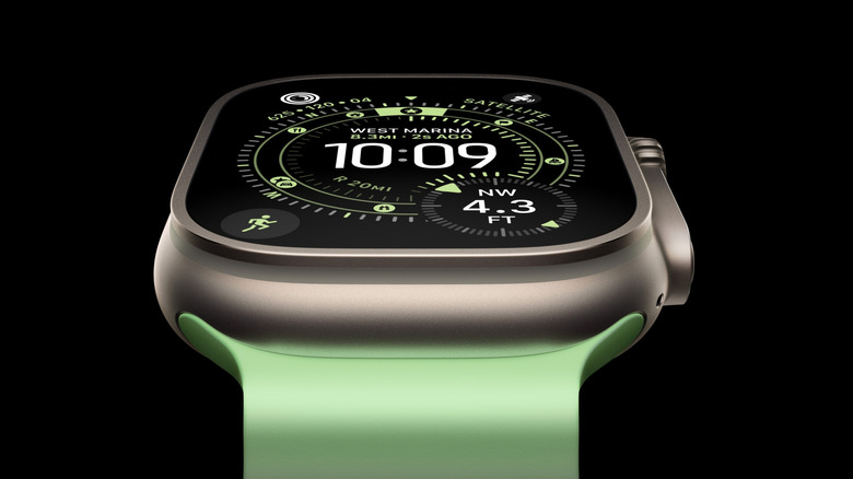 Picture displaying close up picture of an Apple Watch