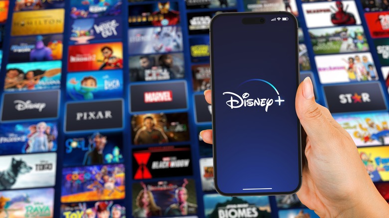 Disney+ with shows in background