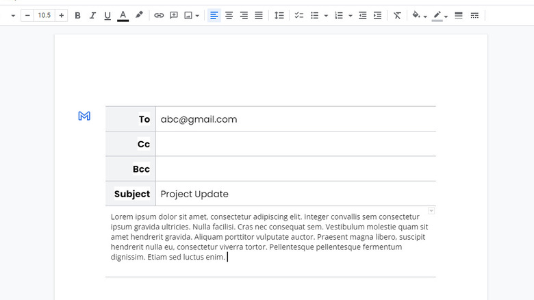 google docs screenshot