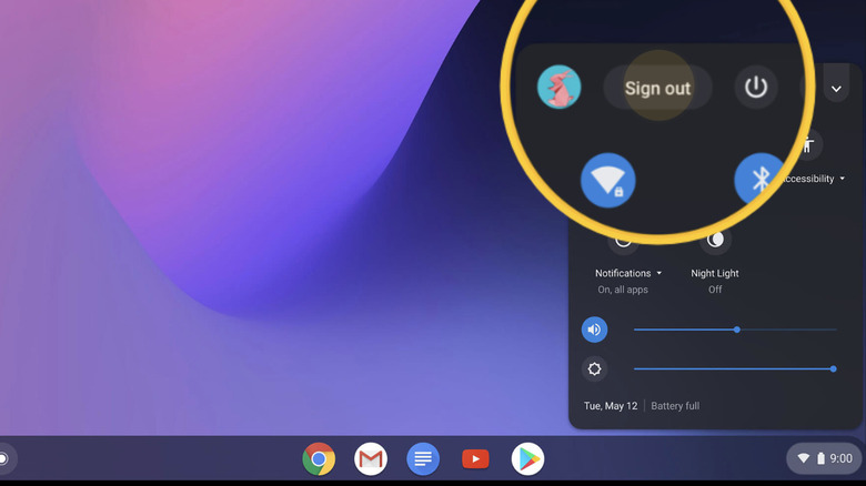Chromebook logout