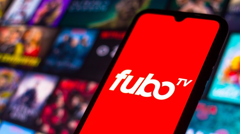 FuboTV app on smartphone
