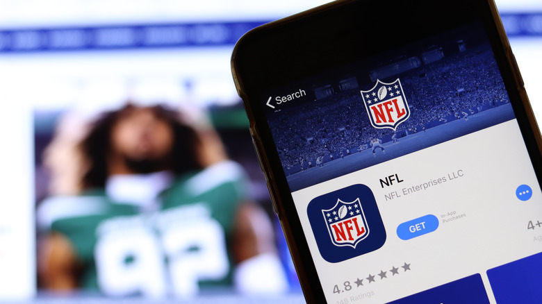 NFL mobile app on smartphone