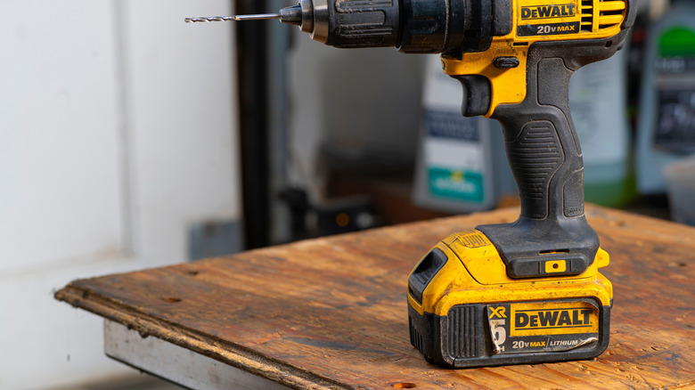 DeWalt battery on drill
