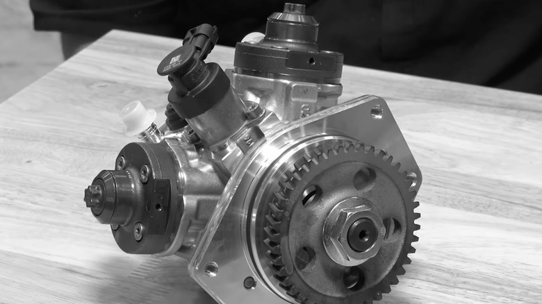 a cp4 fuel pump placed on a table