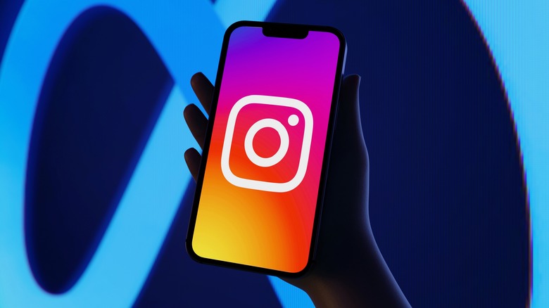 Instagram logo on smartphone