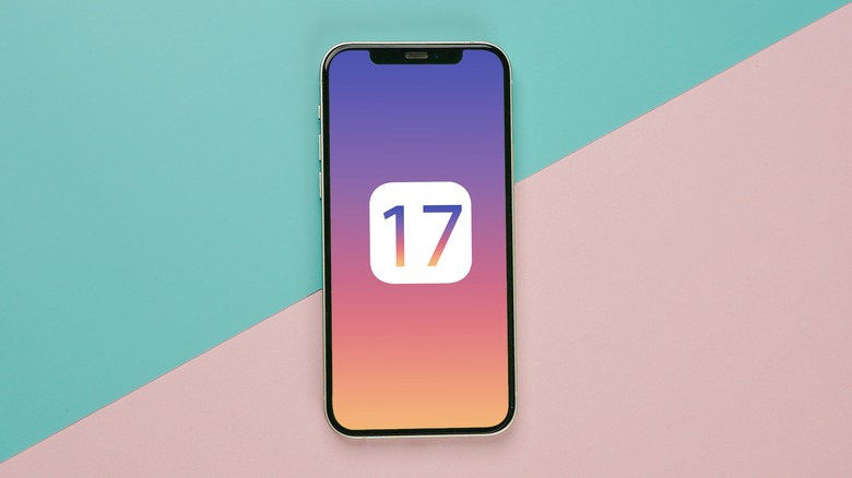 Illustration of iOS 17 on iPhone