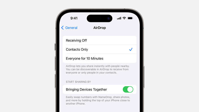 Disabling NameDrop on iPhone