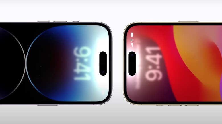 Two iPhones near each other