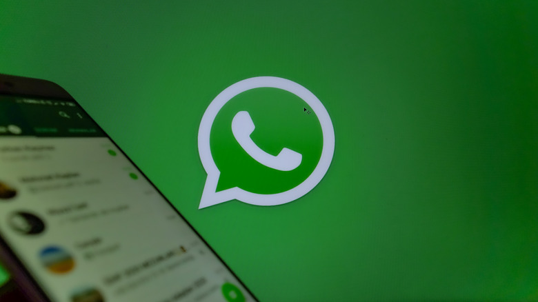 whatsapp on phone and background