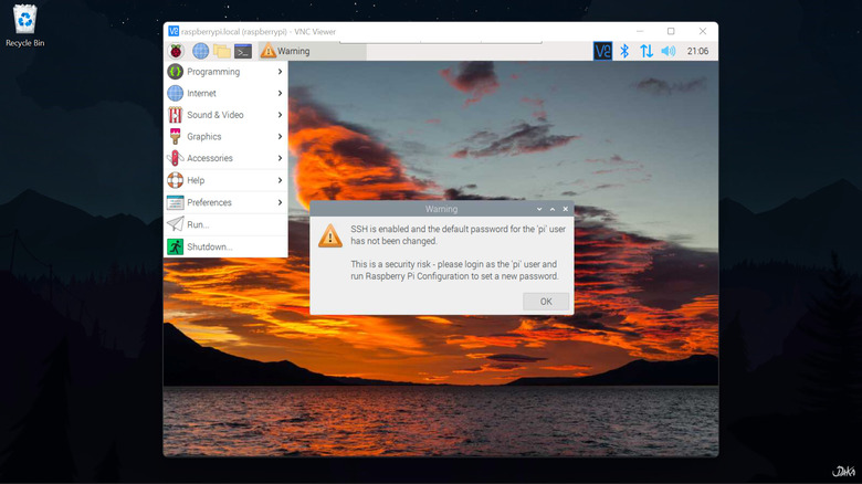 raspberry pi desktop on vnc